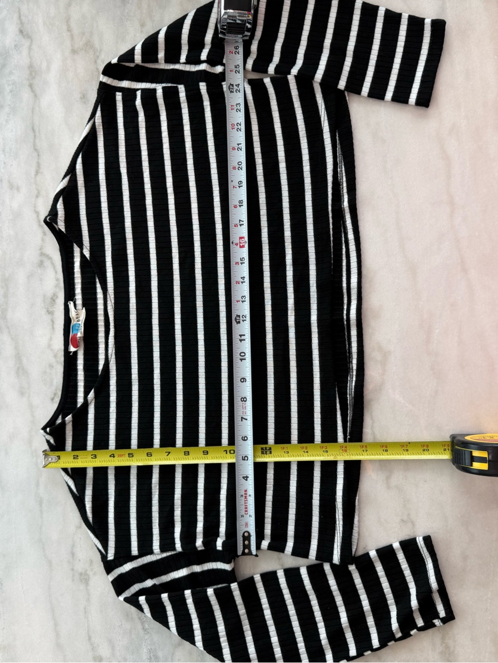Free People FP Beach Striped Ribbed Oversized Sweater Long Sleeve Women Size M - Picture 4 of 10